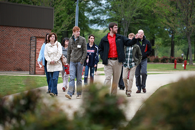 Preview Day tour across campus